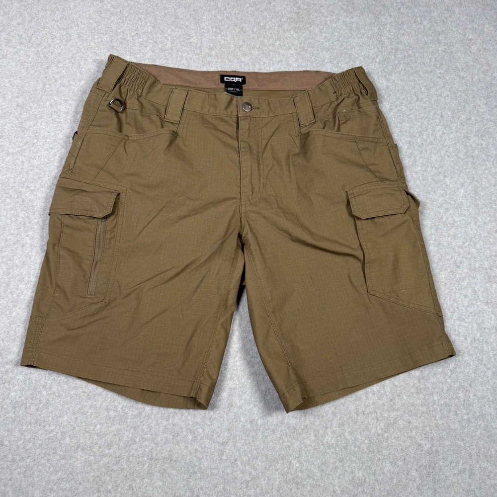 CQR Mens Tactical Cargo Shorts Coyote Brown Ripstop Work Hiking 36x10 Gorpcore